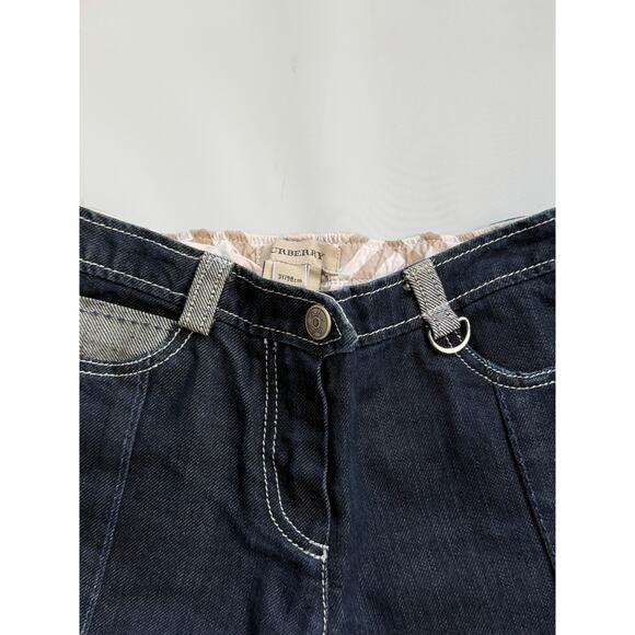 Burberry Kids Cuff Straight Denim Jeans Girls 3Y Vintage Luxury Old Money Blue - Picture 11 of 16
